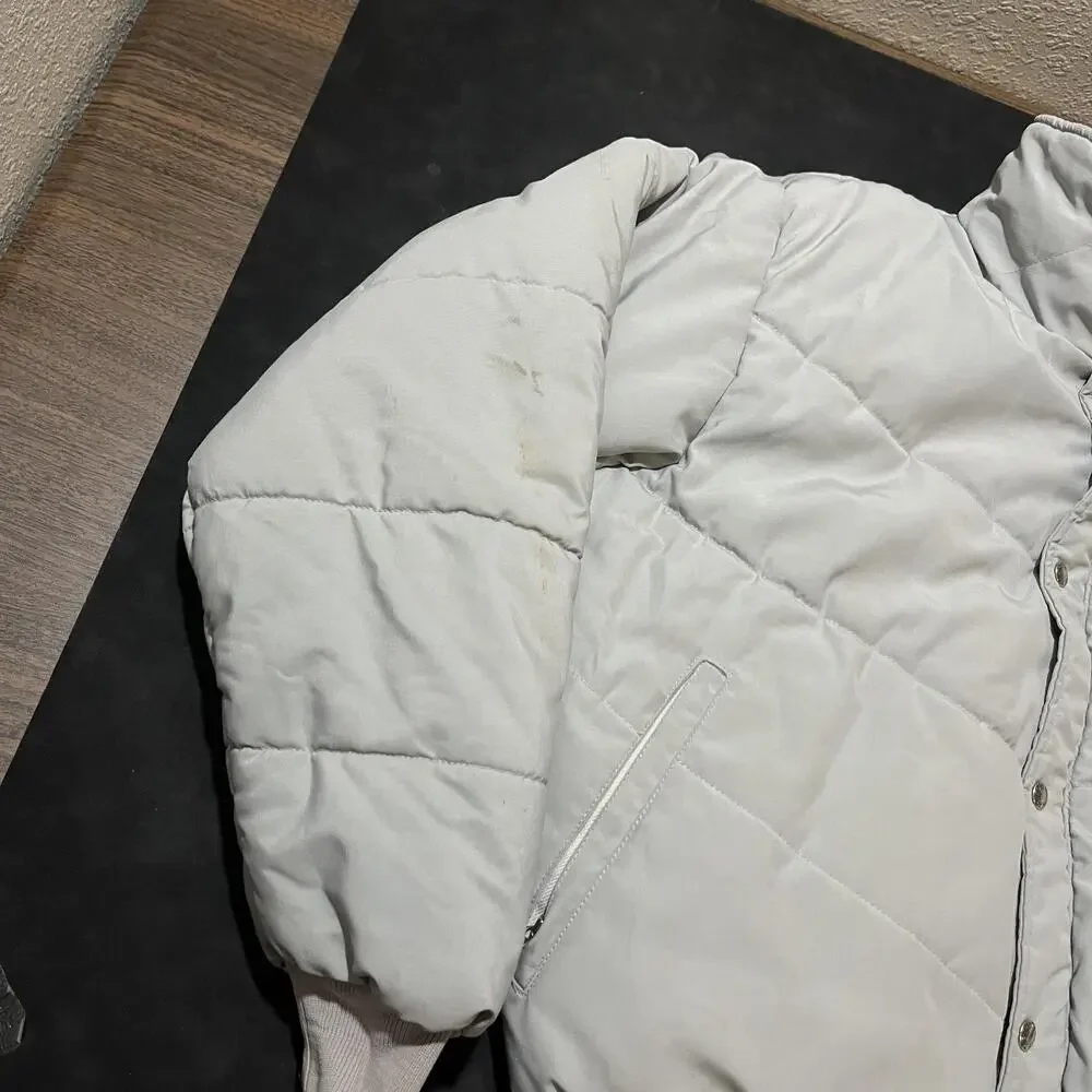 Vintage The North Face Jacket Nuptse 1970s Quilted Puffer Bomber Made in USA 60s